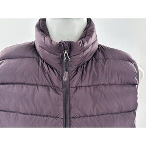 32 Degrees Weatherproof Purple Puffer Vest Large Lightweight Packable Nylon